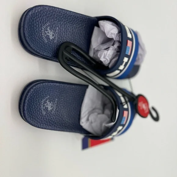 Beverly Hills Boys Slides Non-Slip (Toddler-Big Kid), Navy Blue size 12 - Picture 4 of 6